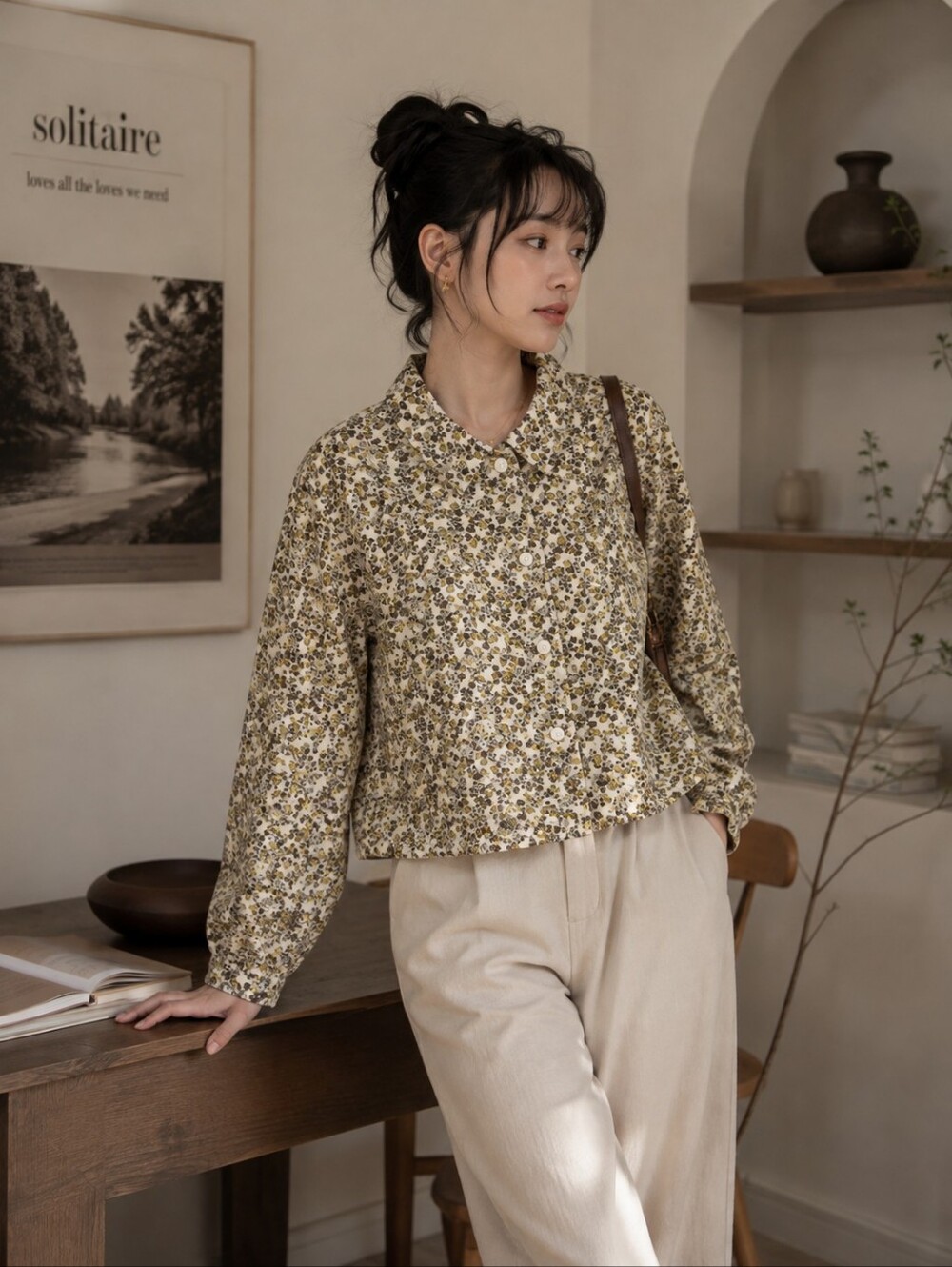 SOLITAIRE Anthropologie‎ New Hand-Made Floral Eyelet Jean Jacket 23-212 LARGE